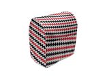 Abakuhaus Copertura Per Frullatore Rosso E Nero, Linee A Zig-Zag Chevron, Custodia Per Utensili Da Cucina Con Tasche, 36 X 39 X 24 Cm, Bianco Vermiglio