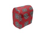 Abakuhaus Copertura Per Frullatore A Immersione Red Mandala, Fiori Vorticosi Intrecciati, Custodia Per Utensili Da Cucina Con Tasche, 36 X 39 X 24 Cm, Bianco Vermiglio