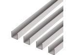 Alberts 498542 Profilo A U, Alluminio, Naturale, 1000 X 15 X 20 Mm, Set Da 4