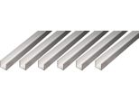 Alberts 498474 Profilo A U, Alluminio, Naturale, 1000 X 20 X 10 Mm, Set Da 6