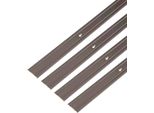 Alberts 498870 Profilo Di Transizione, Con Due Scanalature, Alluminio, Bronzo Anodizzato, 900 X 25 Mm, Set Da 4