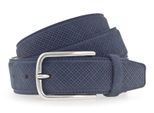 Vanzetti Pelle Cintura Leather Belt W80 Navy Blu Scuro