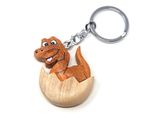 Ciondolo Portachiavi In Legno - Uovo Di Dinosauro