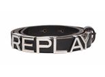 Replay Pelle Cintura Logo Belt W100 Black Brown Marrone