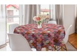 Abakuhaus Tovaglia Rotonda Colorata, Nomadic Rug Tribal, Tovaglia Circolare Per Sala Da Pranzo, Decorazione Cucina, 150 Cm, Multicolore