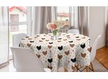 Abakuhaus Tovaglia Rotonda Con Galline E Pulcini, Uccelli Locali, Tovaglia Circolare Per Decorare La Sala Da Pranzo E La Cucina, 150 Cm, Multicolore