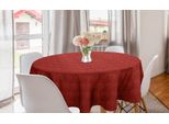 Abakuhaus Tovaglia Ondulata Rotonda, Arte Tradizionale Giapponese Riccioli, Tovaglia Circolare Per Sala Da Pranzo, Decorazione Cucina, 150 Cm, Vermiglio Pallido Vermiglio