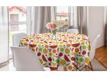 Abakuhaus Tovaglia Rotonda, Delizioso Motivo Cartoon, Tovaglia Circolare Per Sala Da Pranzo E Decorazione Della Cucina, 150 Cm, Multicolore