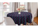 Abakuhaus Tovaglia Geometrica Rotonda, Triangoli E Zigzag, Tovaglia Circolare Per Sala Da Pranzo, Decorazione Cucina, 150 Cm, Multicolore