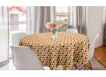 Abakuhaus Tovaglia Rotonda Autunnale, Motivo Grafico Retrò Accogliente, Tovaglia Circolare Per Decorazione Sala Da Pranzo Cucina, 150 Cm, Arancione Bruciato Cacao