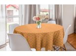 Abakuhaus Tovaglia Rotonda Astratta, Motivi Ispirati All'origami, Tovaglia Circolare Per Decorare La Sala Da Pranzo E La Cucina, 150 Cm, Senape Rosa Pastello