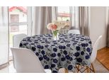 Abakuhaus Tovaglia Rotonda Con Motivi Floreali, Motivi Digitali Farfalle, Tovaglia Circolare Per Sala Da Pranzo, Decorazione Cucina, 150 Cm, Color Tortora Chiaro-Crema