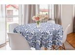 Abakuhaus Tovaglia Rotonda Rosa, Petali Romantici Monocromatici, Tovaglia Circolare Per Sala Da Pranzo, Decorazione Cucina, 150 Cm, Viola Scuro Ceil Blue