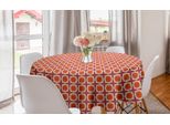 Abakuhaus Tovaglia Rotonda Astratta, Seedy Fruit Wie, Tovaglia Rotonda Per Sala Da Pranzo, Decorazione Per Cucina, 150 Cm, Rosa Pallido Arancione Bruciato