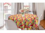 Abakuhaus Tovaglia Rotonda Autunnale, Foglie Ispirate All'arte, Tovaglia Circolare Per Sala Da Pranzo, Decorazione Per Cucina, 150 Cm, Multicolore