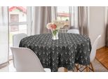 Abakuhaus Tovaglia Rotonda Astratta, Triangoli A Strisce Moderne, Tovaglia Circolare Per Decorazione Sala Da Pranzo Cucina, 150 Cm, Guscio D'uovo Grigio Scuro