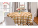 Abakuhaus Tovaglia Rotonda Con Motivi Floreali, Fiori Astratti Monocromatici, Tovaglia Circolare Per Decorare La Sala Da Pranzo E La Cucina, 150 Cm, Arancione Bruciato