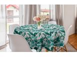 Abakuhaus Hawaii Tovaglia Rotonda, Tropic Botanical Bloom Art, Tovaglia Circolare Per Sala Da Pranzo Decorazione Cucina, 150 Cm, Teal Seafoam