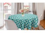 Abakuhaus Tovaglia Rotonda Astratta, Modern Minimalistic Dots, Tovaglia Circolare Per Sala Da Pranzo Decorazione Cucina, 150 Cm, Seafoam Scuro