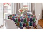 Abakuhaus Tovaglia Rotonda Con Gattini, Divertenti Forme Decorative Di Gatti, Tovaglia Circolare Per Decorare La Sala Da Pranzo E La Cucina, 150 Cm, Grigio Chiaro Multicolore