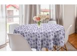 Abakuhaus Tovaglia Rotonda Con Motivi Floreali, Strisce Verticali Dandelion, Tovaglia Circolare Per Sala Da Pranzo, Decorazione Cucina, 150 Cm, Viola Pastello E Quarzo