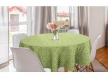 Abakuhaus Tovaglia Geometrica Rotonda, Motivo Vortice Whirlpool, Tovaglia Circolare Per Sala Da Pranzo, Decorazione Cucina, 150 Cm, Verde Mela Bianco