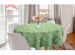 Abakuhaus Tovaglia Astratta Rotonda, Rettangoli E Quadrati, Tovaglia Circolare Per Sala Da Pranzo, Decorazione Cucina, 150 Cm, Multicolore