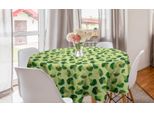 Abakuhaus Tovaglia Rotonda Con Motivo Vegetale, Motivo Broccoli Biologici, Tovaglia Circolare Per Sala Da Pranzo, Decorazione Cucina, 150 Cm, Verde Chiaro