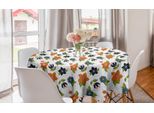 Abakuhaus Tovaglia Rotonda Con Motivi Floreali, Foglie Floreali Astratte, Tovaglia Circolare Per Sala Da Pranzo, Decorazione Per Cucina, 150 Cm, Multicolore