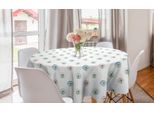 Abakuhaus Tovaglia Rotonda Pastello, Motivi Rotondi Pennellate, Tovaglia Circolare Per Sala Da Pranzo Cucina Decorazione, 150 Cm, Bianco Multicolore