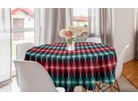 Abakuhaus Tovaglia Rotonda Astratta, Ispirata Ai Diamanti Colorati, Tovaglia Circolare Per Decorare La Sala Da Pranzo E La Cucina, 150 Cm, Indaco Multicolore