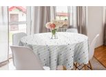Abakuhaus Tovaglia Rotonda Minimalista, Morbida A Pois Ovali, Tovaglia Circolare Per Decorare La Sala Da Pranzo E La Cucina, 150 Cm, Verde Mela, Blu, Grigio