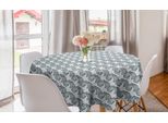 Abakuhaus Tovaglia Rotonda Ondulata, Tonalità Pastello Mare Ondulato Doodle, Tovaglia Circolare Per Sala Da Pranzo Decorazione Cucina, 150 Cm, Azzurro Pallido