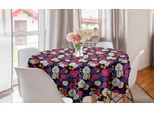 Abakuhaus Tovaglia Rotonda Con Motivi Floreali, Foglie Della Giungla, Tovaglia Circolare Per Sala Da Pranzo E Cucina, 150 Cm, Multicolore