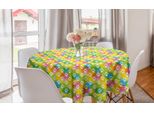 Abakuhaus Tovaglia Rotonda Per Cani, Impronte Acquerellate, Tovaglia Circolare Per Sala Da Pranzo E Decorazione Della Cucina, 150 Cm, Multicolore