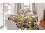 Abakuhaus Tovaglia Rotonda Botanica, Fichi Su Rami Frondosi, Tovaglia Circolare Per Sala Da Pranzo, Decorazione Cucina, 150 Cm, Giallo Terra, Rosa Cipria E Bianco