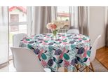 Abakuhaus Tovaglia Rotonda Tropicale, Foglie Esotiche, Tovaglia Circolare Per Sala Da Pranzo E Decorazione Della Cucina, 150 Cm, Multicolore