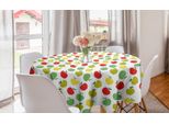 Abakuhaus Tovaglia Rotonda Con Motivi Fruttati, Mele Semplici E Ripetitive, Tovaglia Circolare Per Decorare La Sala Da Pranzo E La Cucina, 150 Cm, Senape Vermiglio