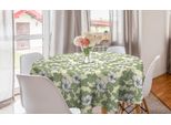 Abakuhaus Tovaglia Rotonda Con Motivi Floreali, Composizione Floreale Artistica, Tovaglia Circolare Per Sala Da Pranzo E Cucina, 150 Cm, Pistacchio E Crema