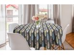 Abakuhaus Tovaglia Rotonda Con Foglie, Motivo Creativo Con Foglie, Tovaglia Circolare Per Sala Da Pranzo, Decorazione Per Cucina, 150 Cm, Grigio E Multicolore