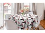 Abakuhaus Tovaglia Rotonda Con Motivi Floreali, Sneakers Come Vasi Di Fiori, Tovaglia Rotonda Per Sala Da Pranzo E Cucina, 150 Cm, Multicolore