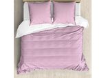 Abakuhaus Set Copripiumino Geometrico Per Letti Singoli, Cerchi Ed Esagoni Artistici, Antiacaro, Adatto A Chi Soffre Di Allergie, Con Federa, 155 Cm X 220 Cm - 80 X 80 Cm, Viola Rosa Pallido