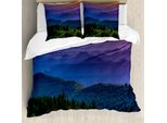 Abakuhaus Set Copripiumino Appalachian Per Letti Singoli, Foto Colorata Del Tramonto, Antiacaro, Adatto A Chi Soffre Di Allergie, Con Federa, 200 Cm X 200 Cm - 80 X 80 Cm, Multicolore