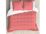 Abakuhaus Set Copripiumino Astratto Per Letti Singoli, Motivo Monocromatico, Antiacaro, Adatto A Chi Soffre Di Allergie, Con Federa, 155 Cm X 220 Cm - 80 X 80 Cm, Bianco Vermiglio