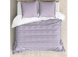 Abakuhaus Set Copripiumino Geometrico Per Letti Singoli, Esagoni, Antiacaro, Adatto A Chi Soffre Di Allergie, Con Federa, 200 Cm X 200 Cm - 80 X 80 Cm, Rosa Lilla