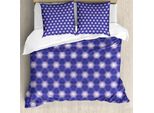 Abakuhaus Set Copripiumino Astratto Per Letti Singoli, Motivo Dreamy, Antiacaro, Adatto A Chi Soffre Di Allergie, Con Federa, 155 Cm X 220 Cm - 80 X 80 Cm, Blu Viola Pastello Lilla