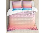 Abakuhaus Set Copripiumino Per Letti Singoli, Ombre Sunset Calm Ocean View, Antiacaro, Adatto A Chi Soffre Di Allergie, Con Federa, 155 Cm X 220 Cm - 80 X 80 Cm, Multicolore