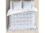 Abakuhaus Set Copripiumino Per Letti Singoli, Motivi Botanici Artistici Pastello, Antiacaro, Adatto A Chi Soffre Di Allergie, Con Federa, 200 Cm X 200 Cm - 80 X 80 Cm, Ceil Blu Bianco