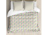 Abakuhaus Set Copripiumino Bohemien Per Letti Singoli, Piume Colorate Tribali, Antiacaro, Adatto A Chi Soffre Di Allergie, Con Federa, 200 Cm X 200 Cm - 80 X 80 Cm, Multicolore