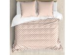 Abakuhaus Set Copripiumino Pastello Per Letti Singoli, Stelle Ripetitive In Tonalità Tenui, Antiacaro E Anallergico Con Federa, 200 Cm X 200 Cm - 80 X 80 Cm, Rose Essiccate E Champagne
